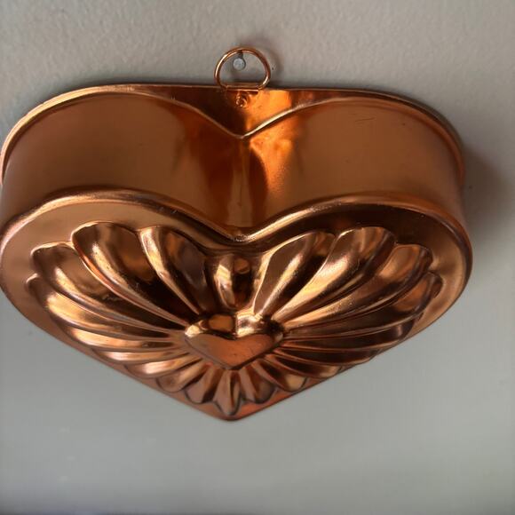 Vintage Copper Heart Jello Mold Home Decor Wall Hanging - Picture 3 of 4